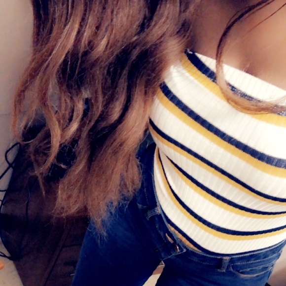 Striped tube top bodysuit - Picture 3 of 3